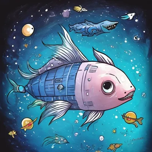 Prompt: space fish, surprise me