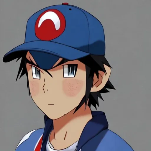 Prompt: Show ash ketchum as a 21 year old young man in real life. photorealistic. hyperrealistic.