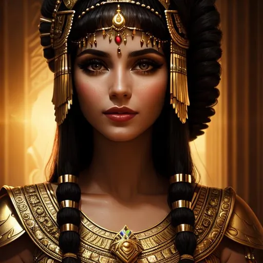Prompt: Cleopatra, cinematic light,  fantasy, facial closeup