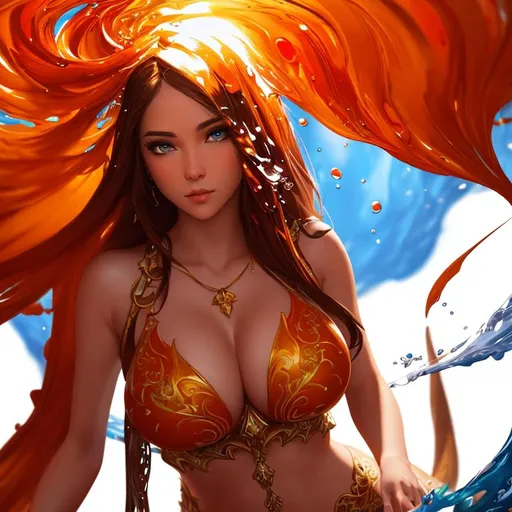 Prompt: Splash art, a girl head, front, ((white background)), epic Instagram, artstation, splash style of fractal paint, contour, hyperdetailed intricately detailed , unreal engine, fantastical, intricate detail, splash screen, complementary colors, fantasy concept art, 8k resolution, deviantart masterpiece, oil painting, heavy strokes, paint dripping, splash arts