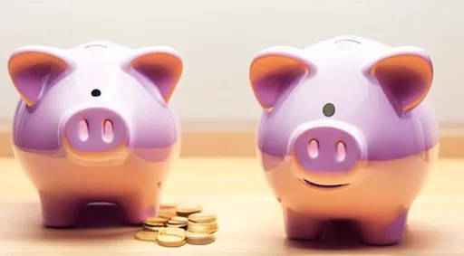 Prompt: A piggy bank that says "open a high yield savings account today"
