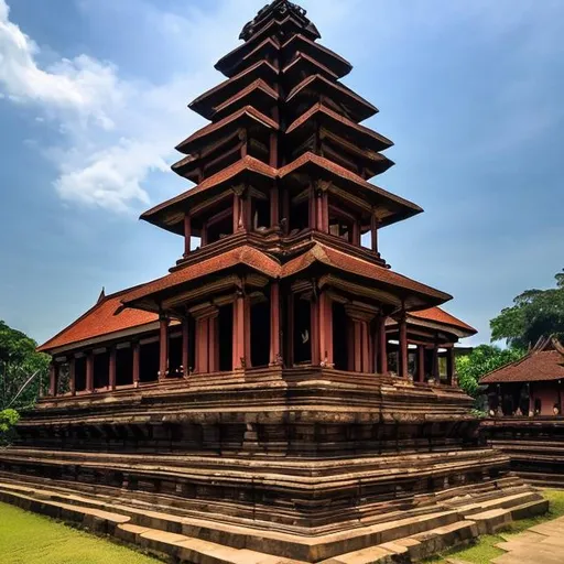 Prompt: temple majapahit indonesia 16:9 angle
