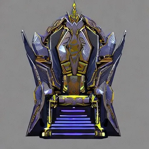 Prompt: concept art of a futuristic throne