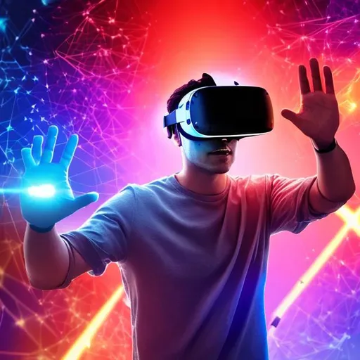 Prompt: Background Image: Use a striking image of someone wearing a VR headset, immersed in the experience. If it's possible, opt for an image where light emanates from the headset, emphasizing the immersion. This will clearly communicate the central theme of the video.

4D Element: Integrate a 3D cube (representing the usual 3D we know) but then add a mysterious, glowing fourth dimension represented by a swirling, shimmering vortex or a spiral extending out from one side of the cube. This will emphasize the "4D" aspect.

Text Overlay:

Primary Text: Bold, large letters saying "LIVING IN" on the top left corner.
Secondary Text: Even larger, bolder, possibly in a metallic or futuristic font, the word "4D" below the primary text.
Ensure these texts are legible and contrast well against the background, possibly by adding a subtle shadow or outline.
Slogan: Below or near the "4D" text, in slightly smaller but still bold and eye-catching font, add the slogan: "Dive Deeper. Experience More."

Visual Highlights: Add slight design elements like tiny sparkling stars, tech lines, or digital matrix effects subtly overlaying parts of the image, giving a hint of the digital transformation and the future of tech.

Color Palette: Focus on futuristic colors - metallic blues, neon greens, and deep purples. These colors often signify tech and future.

Border: Consider a thin neon border to make the thumbnail pop against YouTube's white background.