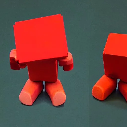 Prompt: red cube with arms