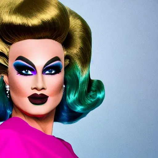 Prompt: data as a drag queen