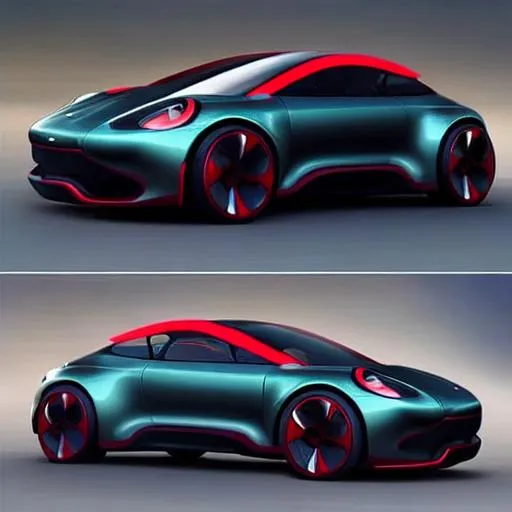Prompt: a  futuristic compact sporty hatchback concept  , based on aston martin concept design , minor inputs from porsche 911 roof  ,pinterest ,behance ,photorealistic ,hyper realistic , futuristic , modern