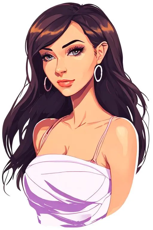 Prompt: Beautiful woman cartoon portrait 