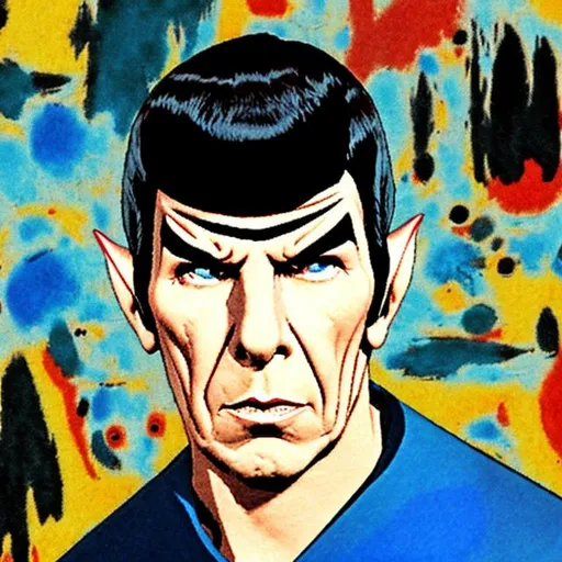 Prompt: Spock in the style of Miro

