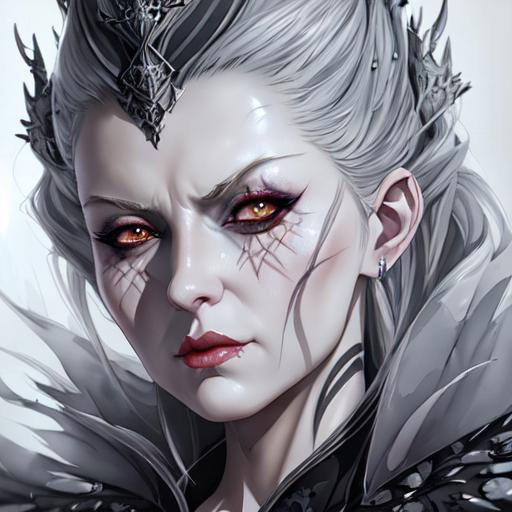 evil grey queen, anime Character Design, Unreal Engi... | OpenArt