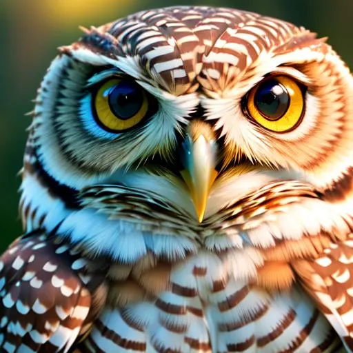 Prompt: Highly detailed of Burrowing Owl bird,DSLR,pretty eyes,ultra-fine detailed,masterpiece,epic,natural lighting,forest background,full of plans,cloudy,blue sky,little bit foggy,aesthetic,ilustration,dynamic potrait,2D,golden hour,UHD,HDR,