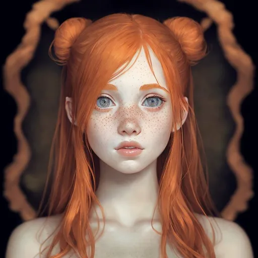 the most beautiful young ginger girl with freckles,... OpenArt