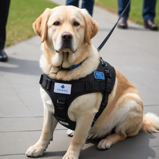 Prompt: Sable labsky assistance dog