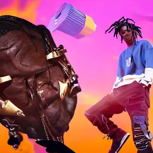 Travis Scott Transforming Into A Burger 4k Openart 2271