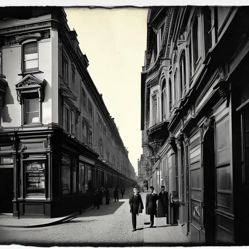 Prompt: Victorian street photo 