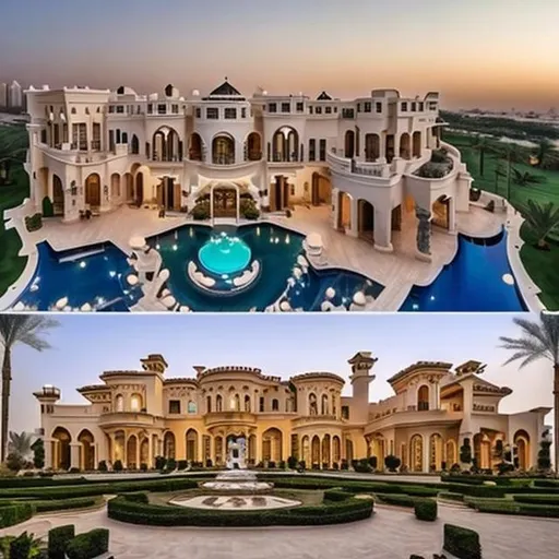 Prompt: huge dubai mansion





