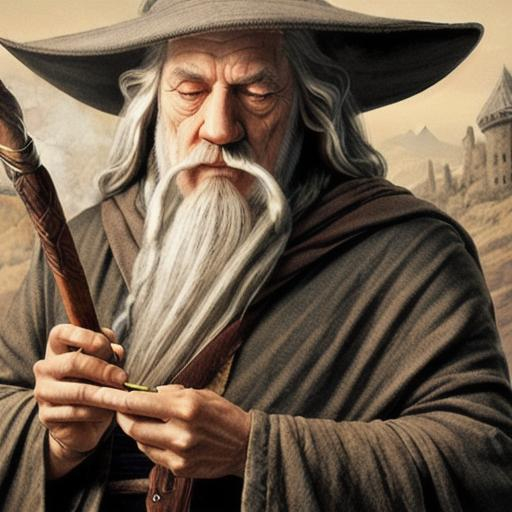 Gandalf smoking a pipe | OpenArt