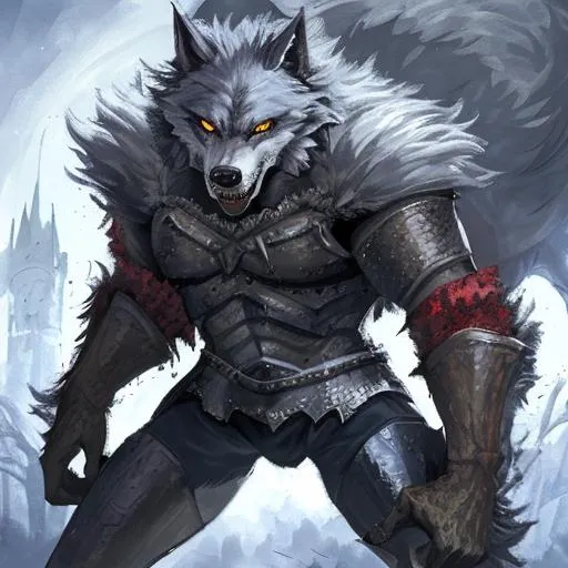 Prompt: knight werewolf
