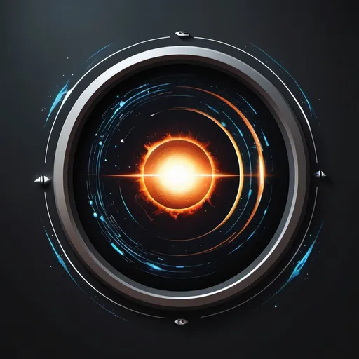 Prompt: create a sci fi image for blackhole technology company