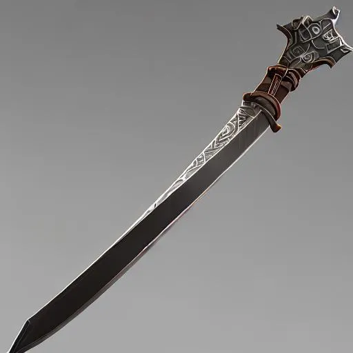 Prompt: Ancient sword used in battle