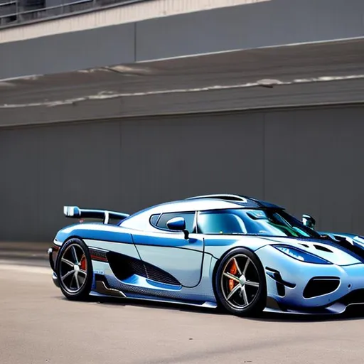 Prompt: A slammed Koenigsegg Agera