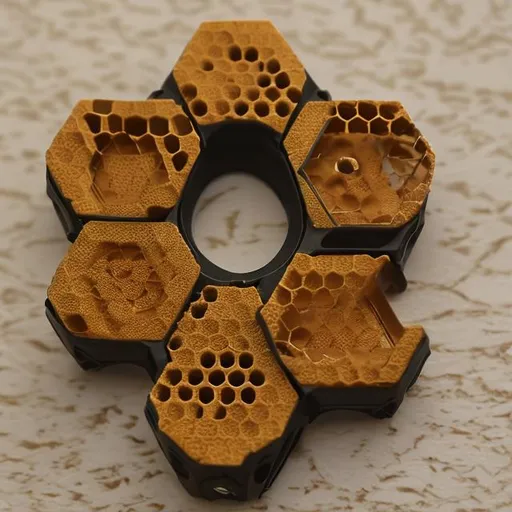 Prompt: honeycomb fidget spinner