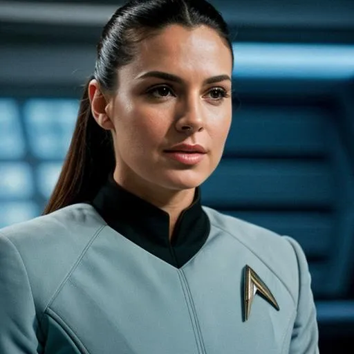 Prompt: Penn Gilette in a Starfleet uniform. {Star Trek: The Next Generation}