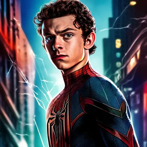 Prompt: Anton Yelchin As Spider-Man movie poster