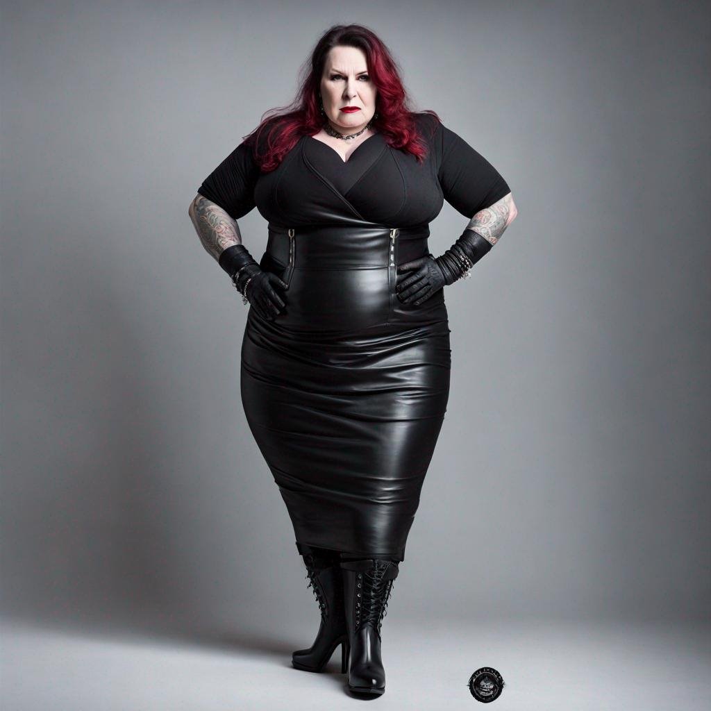 Morbidly Obese Ssbbw Fatter Granny Female Goth Gothi Openart 9473