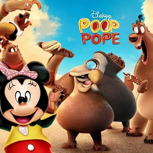 Prompt: movie about poop disney