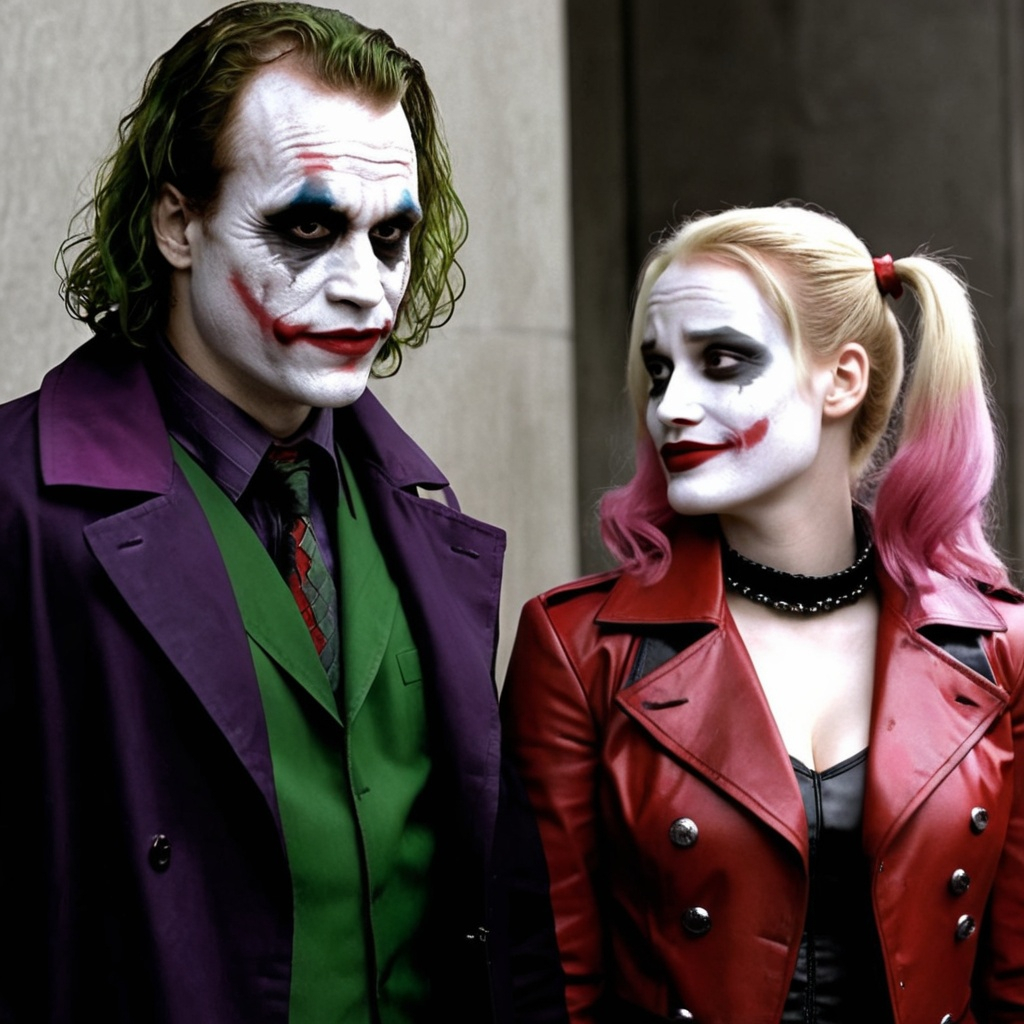 Heath Ledger As Joker And Jessica Chastain As Harley Openart 