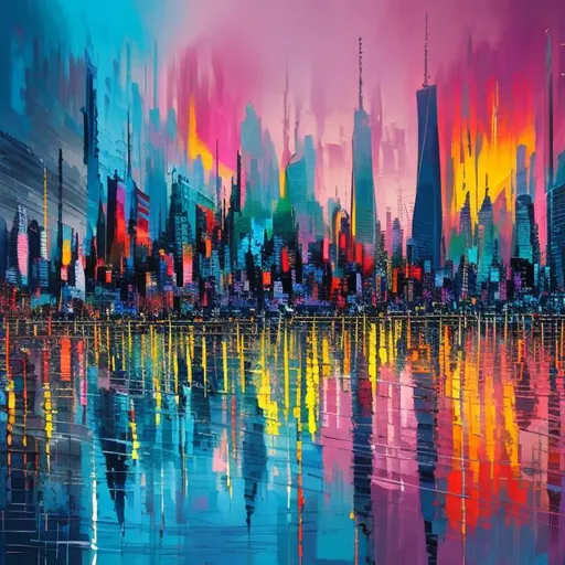 Dreamy Cityscape Illumination: Create an abstract ex... | OpenArt