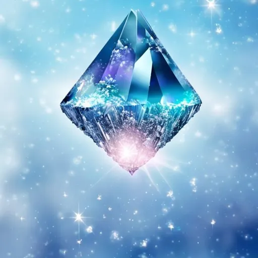Prompt: A magical crystal floating in air