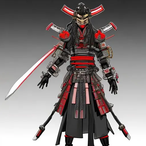 Prompt: Futuristic samurai
