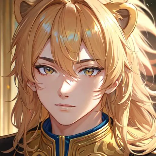 Prompt: Leo  The Lion zodiac as a 
male human, 8k, UHD,  highly detailed, close up