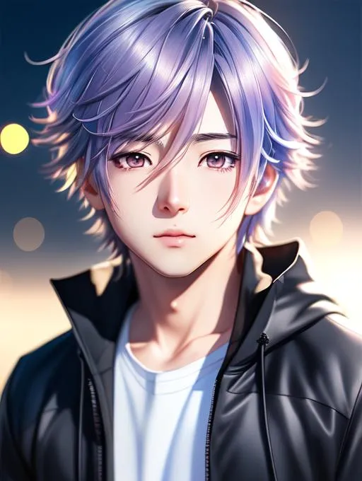 Prompt: 1 boy, hyper realistic anime masterpiece,

beautiful, cute, kawaii anime boy, 

at night, twilight, evening, outside, particles visible, light from behind, hyper realistic detailed lighting, hyper realistic shadows, dust visible, light fog, visible breath

hyper realistic masterpiece, highly contrast water color pastel mix, sharp focus, digital painting, pastel mix art, digital art, clean art, professional, contrast color, contrast, colorful, rich deep color, studio lighting, dynamic light, deliberate, concept art, highly contrast light, strong back light, hyper detailed, super detailed, render, CGI winning award, hyper realistic, ultra realistic, UHD, HDR, 64K, RPG, inspired by wlop, UHD render, HDR render
