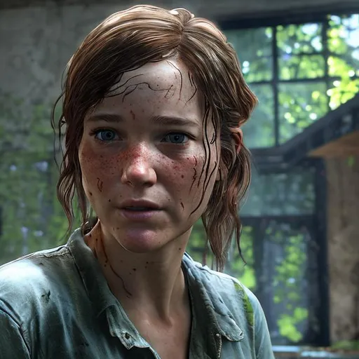 Please generate an AI-generated art representation, sarah the last of us  idade 