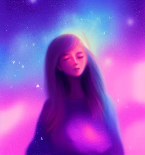 Prompt: Space, nebula, pastel, cute, soft, strawberry, stars, butterfly, beautiful, portrait, painting, kawaii, cyberpunk, celestial