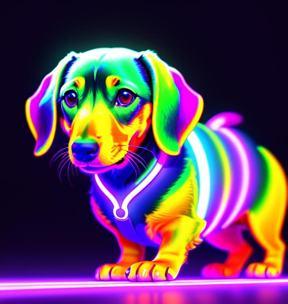 neon dachshund, made by stanley artgerm lau, wlop, r... OpenArt