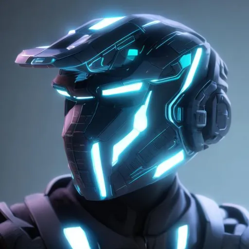 Prompt: A futuristic helmet