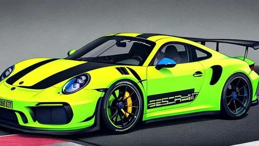 Prompt: 2023 Porche GT3 RS Neon colors