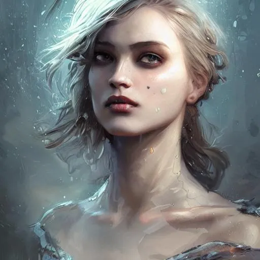 Prompt: a woman , nice perfect face with soft skinice perfect face, concept art portrait by greg rutkowski, artgerm, hyperdetailed intricately detailed gothic art trending on artstation triadic colors, fantastical, intricate detail, splash screen, complementary colors, fantasy concept art, 8k resolution, gothic deviantart masterpiece, oil painting, heavy strokes,