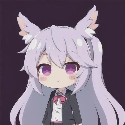 cute preppy anime girl with bat wings, anime pfp, hd