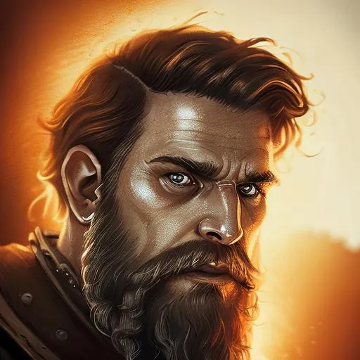 viking, head, beard, dark shadows, soft light, warri...