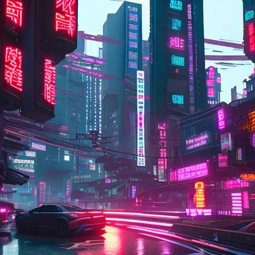 Prompt: Cyberpunk Shanghai + 150mm lens + 8k + UHD + photorealistic + HDR + FStop 1.8 + High octane render + Unreal engine 5 + cinematic + highly detailed + ray tracing