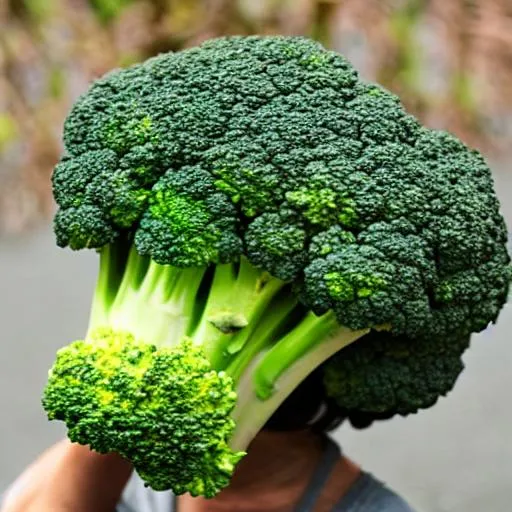 Prompt: broccoli head