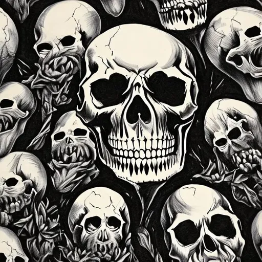 Prompt: dream of skulls