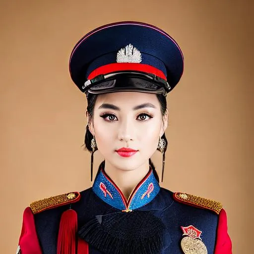 Prompt: imperial chinese military uniform modern alternative history wedding bride