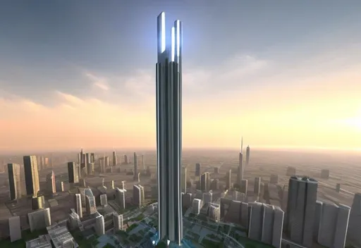 Prompt: Super Tall Tower Future