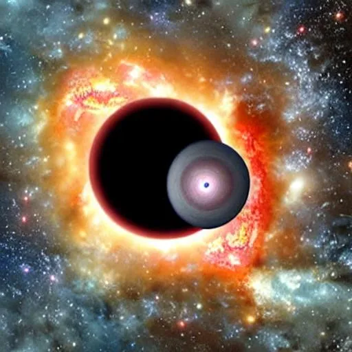 Prompt: Black hole in space